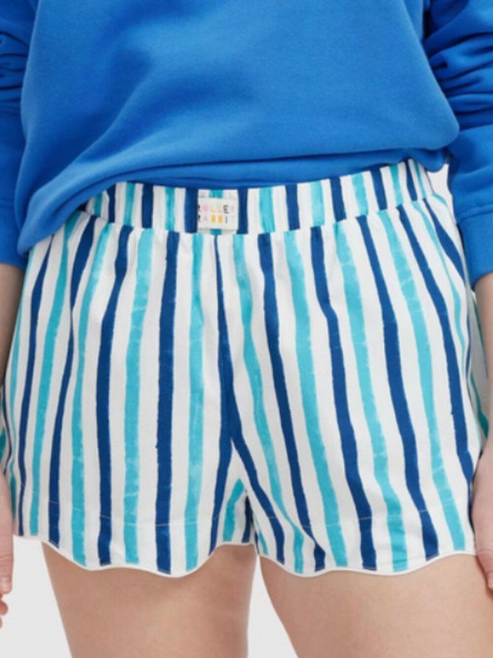 Roller RabbitxTarget Multi Stripe Poplin Boxer Shorts Blue Size M